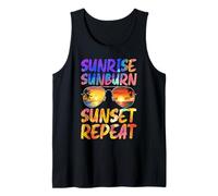 Retro Vintage Costa Rica Sloth Family Vacation Summer Break Tank Top