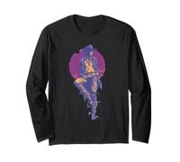 Retro Vintage Cowgirl Leaning on Barn for Women Long Sleeve T-Shirt
