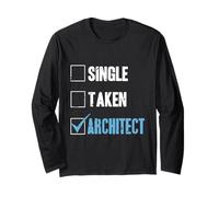 Retro Vintage Current Status Architect Funny Designs Present Long Sleeve T-Shirt