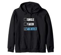 Retro Vintage Current Status ARCHITECT Funny Designs Present Zip Hoodie