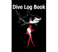 Retro Vintage Dive log book scuba diving Diver Down Flag and Shark: Scuba diver log book Gifts For Shark and Diving Lover