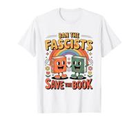 Retro Vintage Fascism Ban The Fascists Save The Books Read T-Shirt