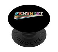 Retro Vintage Feminist Love International Women Day Feminism PopSockets Swappable PopGrip