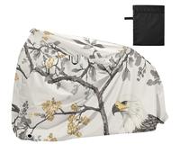 Retro Vintage Flowers Bird Waterproof Bike Cover with Lock Holes Anti Dust Rain Snow UV Storage Motorcycle Cover Fits for Most funda para bicicleta impermeable