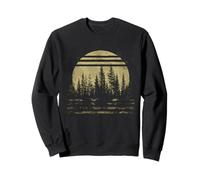 Retro Vintage Forest Wildlife Trees Nature Outdoor Lovers Sweatshirt