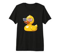 Retro Vintage Funny USA Rubber Duck Lover American Flag Men Premium T-Shirt