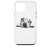 Retro Vintage Happy Face Peeking Chinese Shar Pei Dog Lover Case for iPhone 12 mini