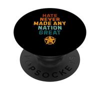 Retro Vintage Hate Never Made Any Nation Great PopSockets Adhesive PopGrip