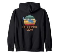 Retro Vintage Helicopter Mom Zip Hoodie