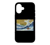 Retro Vintage Hokusai Surfing A Great Wave Beaver Lover Case for iPhone 16