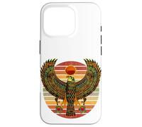 Retro Vintage Horus Ancient Egyptian Falcon Hieroglyph Case for iPhone 16 Pro