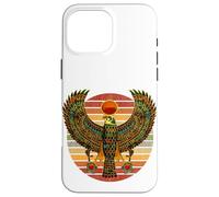 Retro Vintage Horus Ancient Egyptian Falcon Hieroglyph Case for iPhone 16 Pro Max
