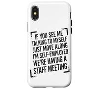 Retro Vintage If You See Me Talking To Myself Gag Case for iPhone X/XS