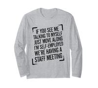 Retro Vintage If You See Me Talking to Myself Gag Long Sleeve T-Shirt