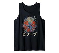 Retro Vintage Japanese Octopus Kraken Alien Planet Galaxy Tank Top