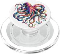 Retro Vintage Japanese Octopus Kraken Psychedelic Ocean PopSockets PopGrip for MagSafe