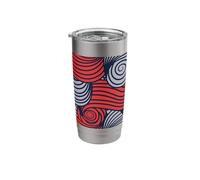 Retro Vintage Japanese Wave Pattern Stainless Steel Insulated Tumbler