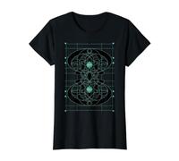Retro Vintage Jugendstil Art Deco Design Elegant Graphic Value Graphic T-Shirt, Women, Black, M