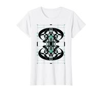 Retro Vintage Jugendstil Art Deco Design Elegant Graphic Value Graphic T-Shirt, Women, White, XL