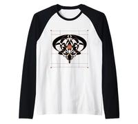 Retro Vintage Jugendstil Art Deco Design Pattern Elegant Raglan Baseball Tee