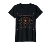 Retro Vintage Jugendstil Art Deco Design Pattern Elegant Value Graphic T-Shirt, Women, Black, S