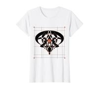 Retro Vintage Jugendstil Art Deco Design Pattern Elegant Value Graphic T-Shirt, Women, White, XL