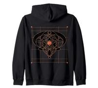 Retro Vintage Jugendstil Art Deco Design Pattern elegant Zip Hoodie