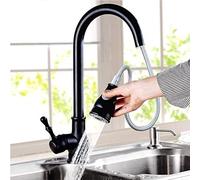 Retro Vintage Kitchen Faucet, 360° Swivel Pull-Out Tap, Hot & Cold Water Sink Mixer, Stylish and Functional Kitchen Fixture for Home Renovation