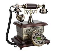 Retro Vintage Landline Telephones Handset Antique Telephone Caller ID Rotating Dial Landline for Home Office Hotel