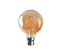 Retro Vintage G95 4W LED Dimmable Globe Edison Style Filament Bulb Smoked Gold Glass B22 Edison Screw [Energy Class A+] (G95 4W, B22)