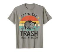Retro Vintage Let's Eat Trash And Get Hit By A Car Opossum T-Shirt