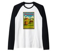 Retro Vintage Lexington Louisville Kentucky KY Art Graphic Raglan Baseball Tee