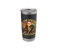 Retro Vintage Life The Universe and Everything Don't Panic Stainless Steel Insulated Tumbler