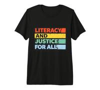 Retro Vintage Literacy and Justice for All Human Equality Premium T-Shirt