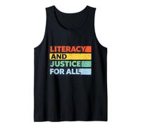 Retro Vintage Literacy and Justice for All Human Equality Tank Top