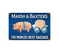 Retro Vintage Marsh & Baxter'S Best Sausage Metal Sign Unique Deli Decor Poster Metal Sign Poster Sign 8x12 inch