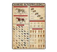 Retro Vintage Metal Sign Horse Knowledge Bar Wall Decoration Plaque Tin Sign for Bar Cafe Club Art Iron Painting