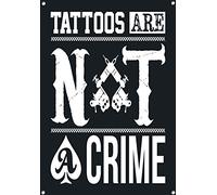 Retro Vintage Metal Tin Sign Tattoos are Not a Crime Home Bar Club Wall Decor Signs 12x8inch
