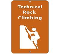 Retro Vintage Metal Tin Sign Technical Rock Climbing 1819 Warning Sign Metal Plaque Postercorat Metal Tin Sign 8X12 Inches