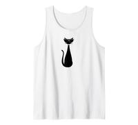 Retro Vintage Mod Atomic Black Cat Eye Eyeglasses Rockabilly Tank Top