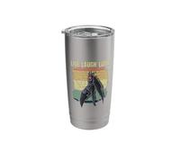 Retro Vintage Moth Man Laugh Live Lurk Halloween Cryptid Stainless Steel Insulated Tumbler