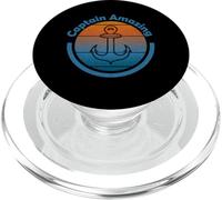Retro Vintage Nautical Anchor | Captain Amazing Sailing PopSockets PopGrip for MagSafe