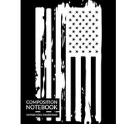 Retro Vintage Patriotic American Flag Notebook - Cute Composition Notebook College Ruled - 110 Pages 8.5 x 11 Large Journal: Great for school, work, home, and daily use