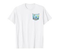 Retro Vintage Pocket Fish Aquarium Coral-Reef Fishing Value Graphic T-Shirt, Men, White, L
