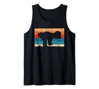 Retro Vintage Poodle Funny Pooping Dog Cute Toy Poodle Tank Top