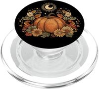 Retro Vintage Pumpkin Spice Tis The Season Equinox Moon PopSockets PopGrip for MagSafe