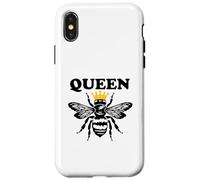 Retro Vintage Queen Bee Yellow Crown Royalty Princess Queens Case for iPhone X/XS