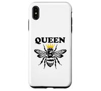 Retro Vintage Queen Bee Yellow Crown Royalty Princess Queens Case for iPhone XS Max