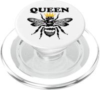 Retro Vintage Queen Bee Yellow Crown Royalty Princess Queens PopSockets PopGrip for MagSafe