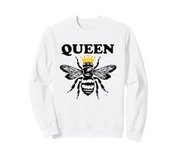 Retro Vintage Queen Bee Yellow Crown Royalty Princess Queens Sweatshirt